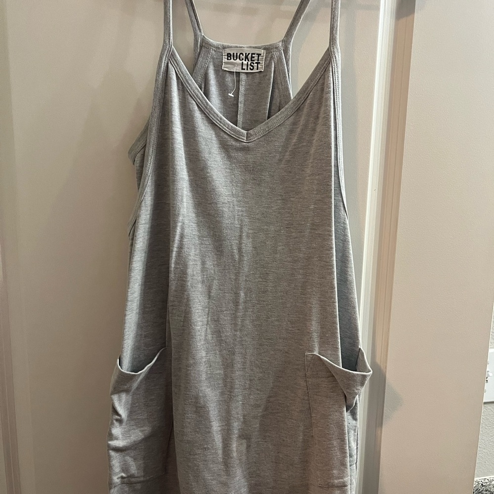 BUCKETLIST Light Gray Camisole with Pockets